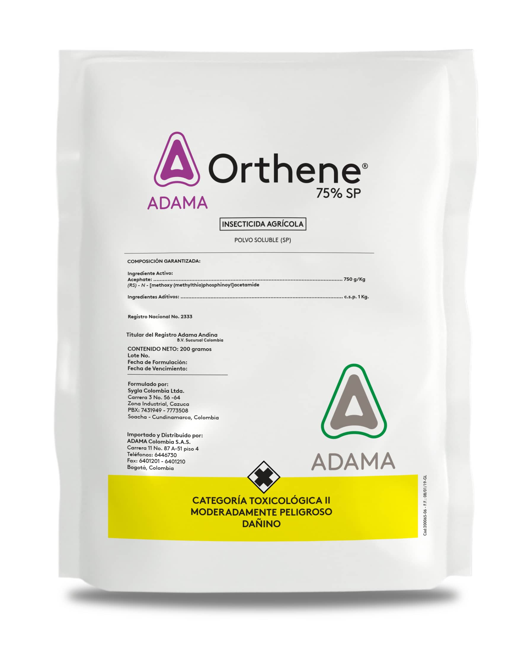 Insecticida Orthene 75% x 200 Gr - Adama