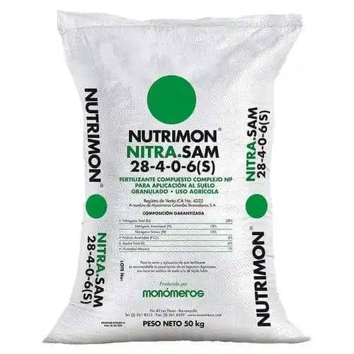 Fertilizante Nitrasam 28-4-0-6 x 50 Kg - Nutrimon
