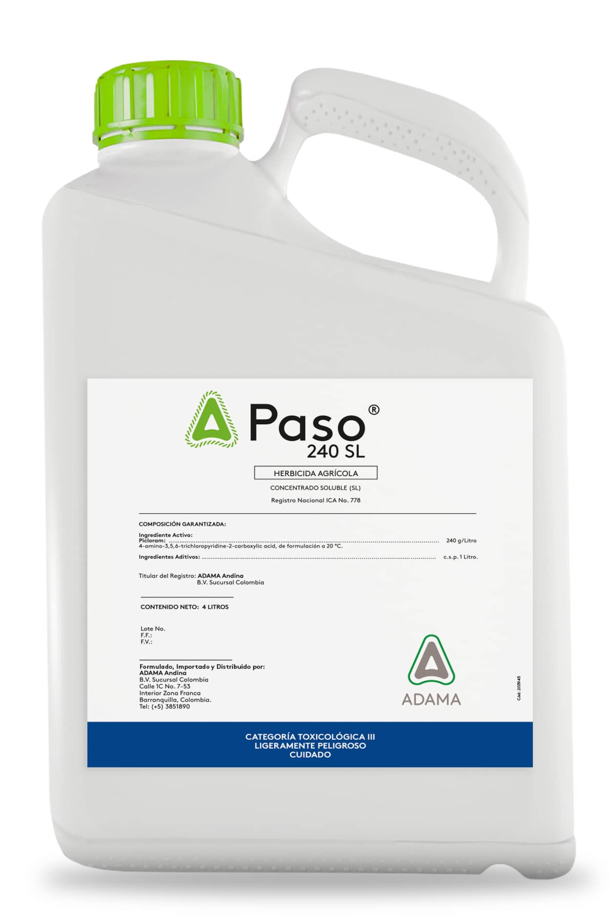 Herbicida Paso 240 SL x 4 Lt - Adama