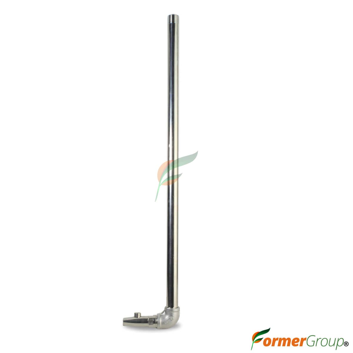 Kit Bebedero Cerdas Botón 1/2 Codo Tubo 50cm Acero