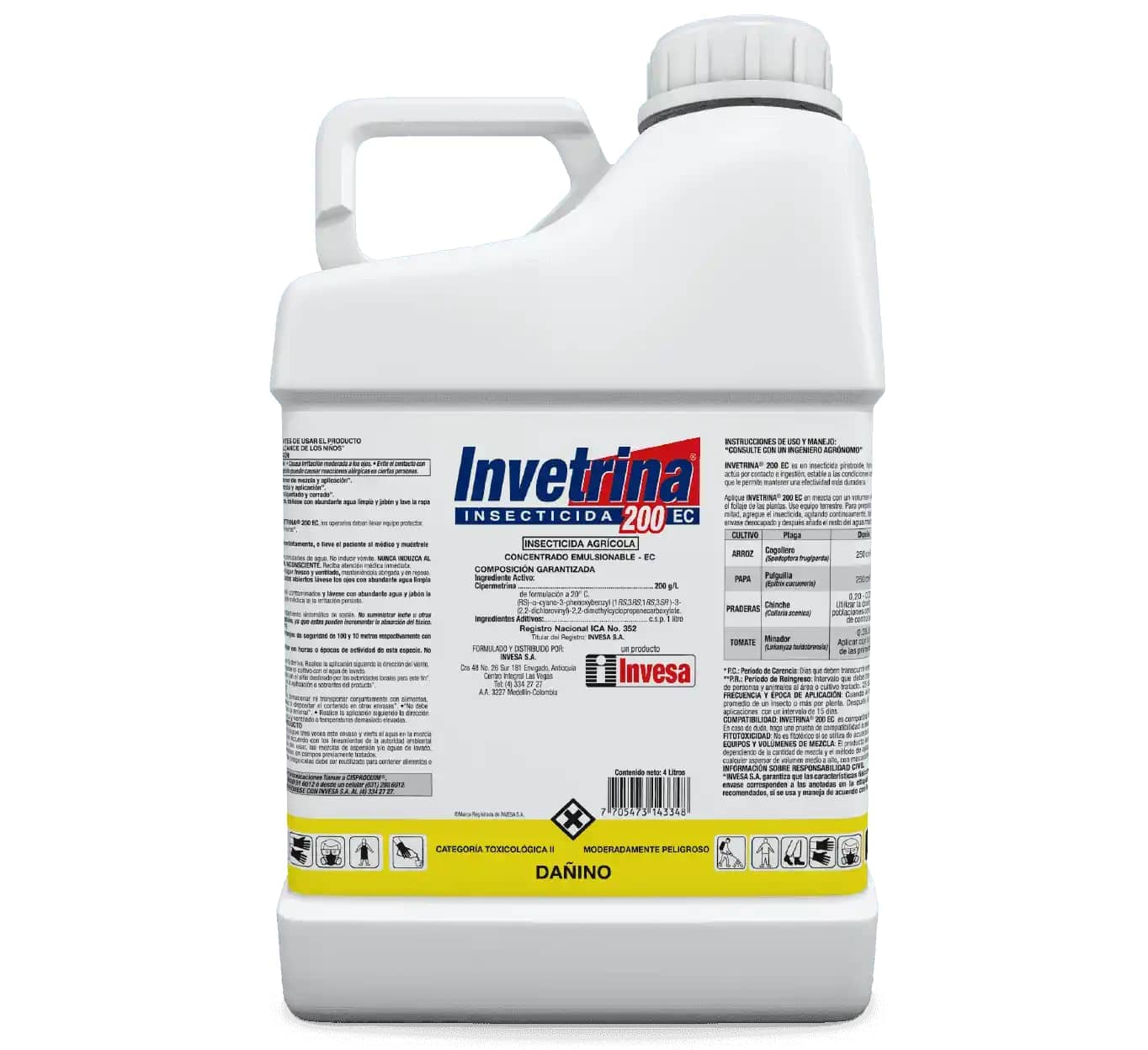 Insecticida Invetrina 200 Ec x 4 Lt