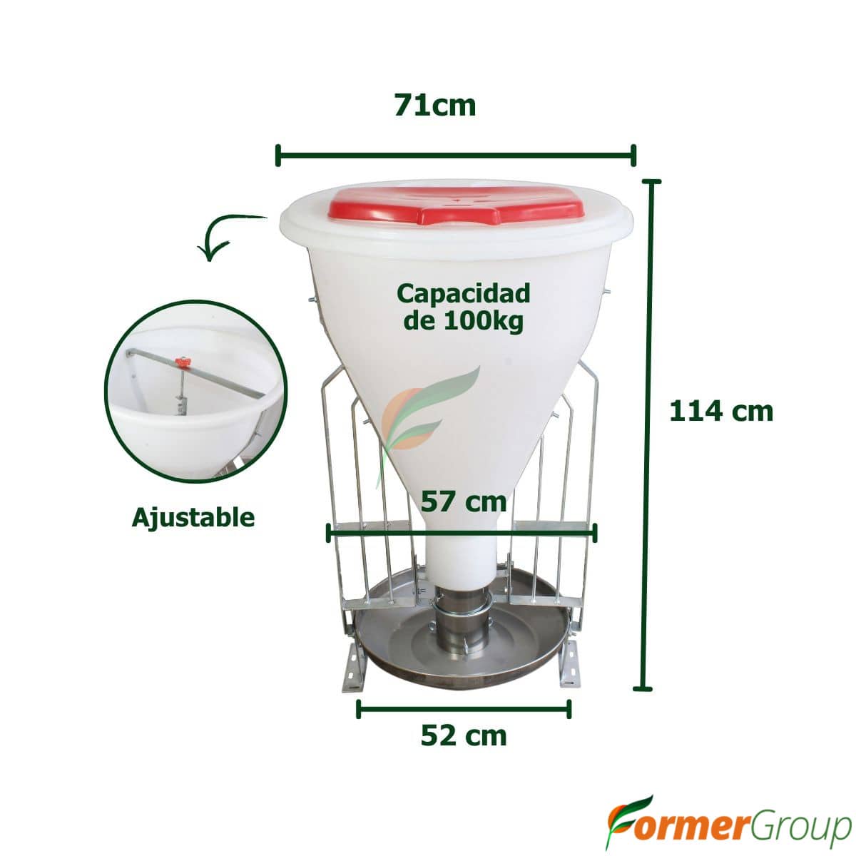 Comedero Automático Tolva 100kg