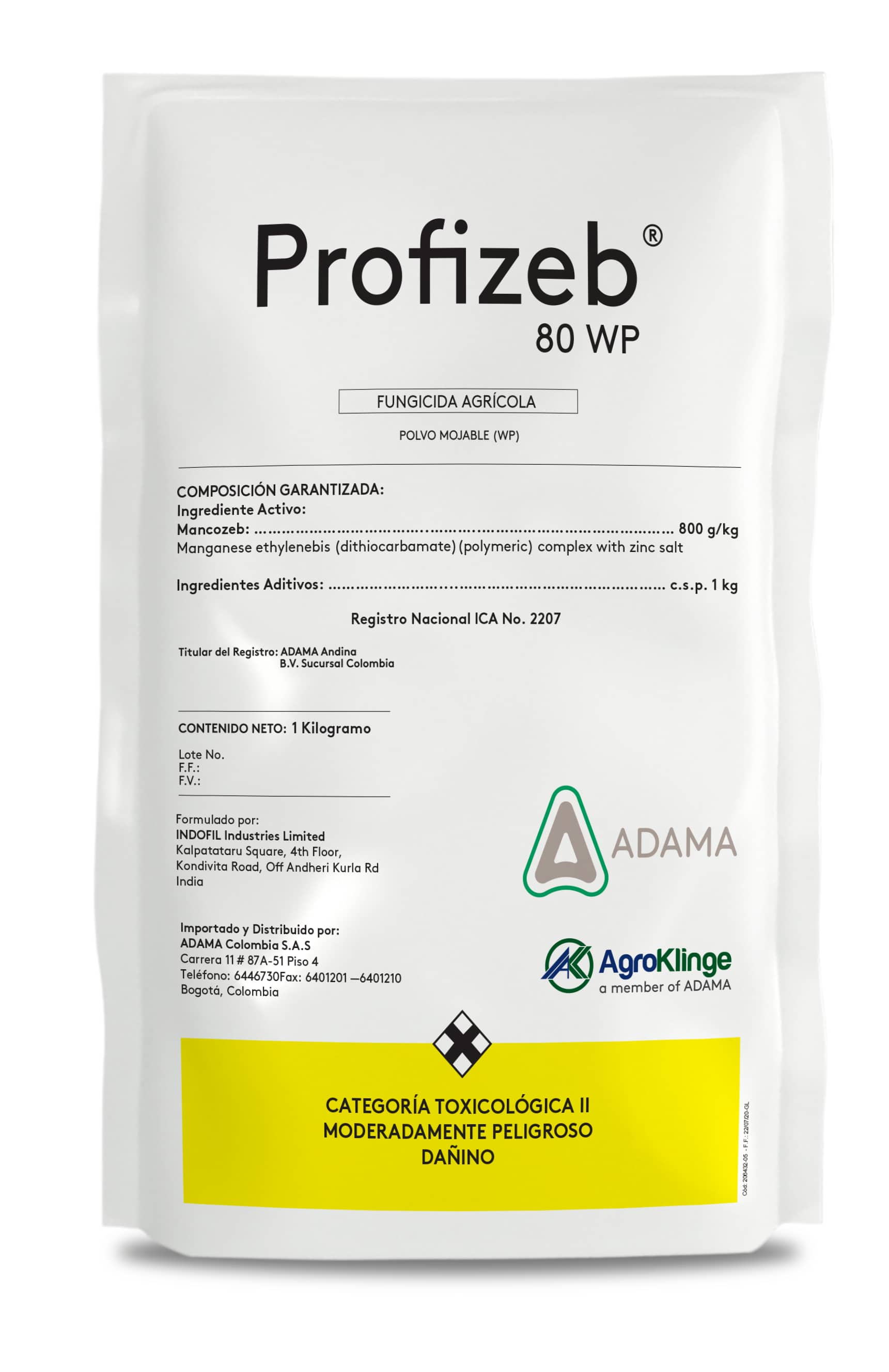 Fungicida Profizeb 80 WP x 1 Kg - Adama