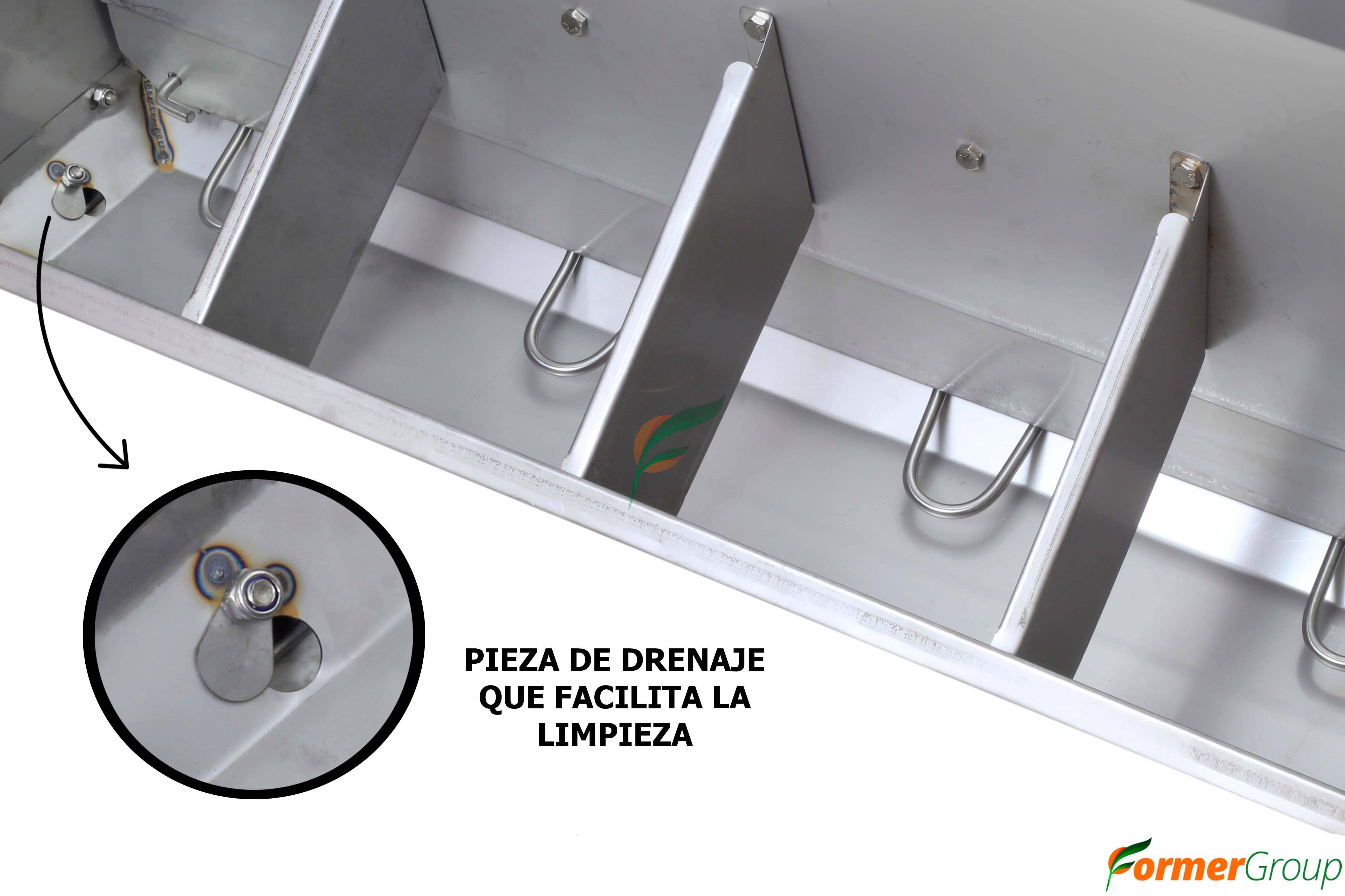 Comedero 12 puestos cerdos: manejo eficiente