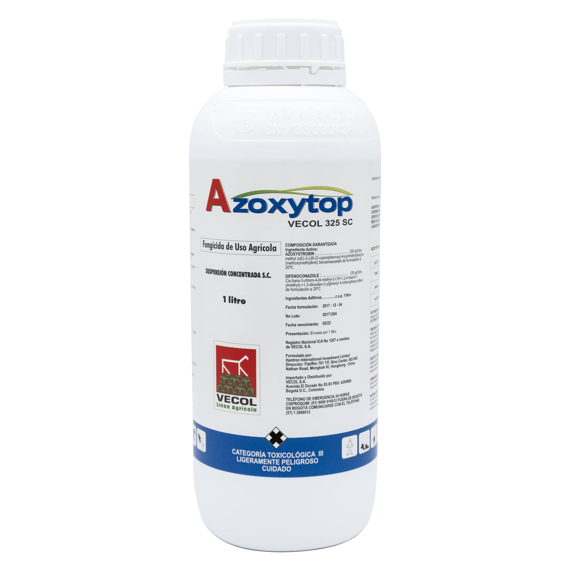 Fungicida Azoxytop Vecol 325 SC x 250 Ml