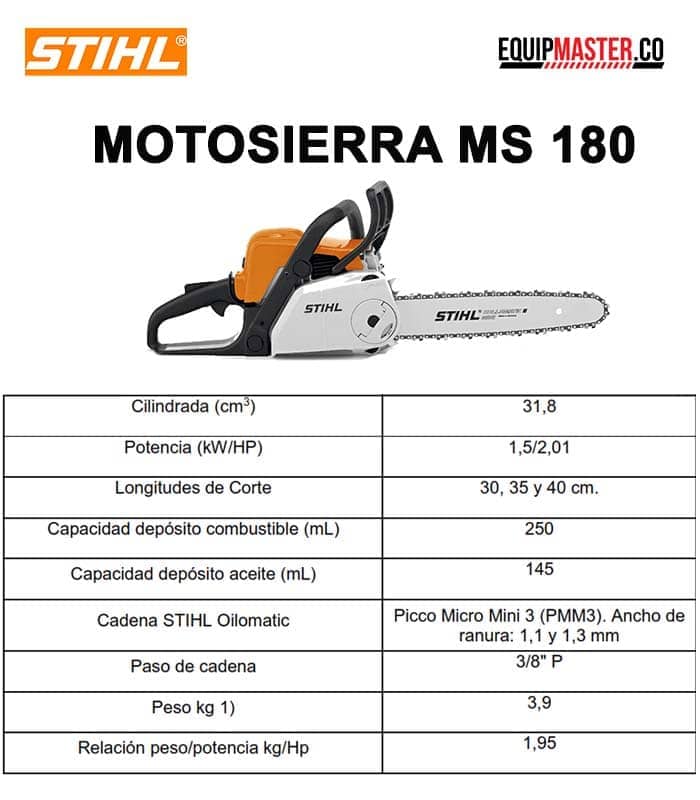 Motosierra STIHL MS 180