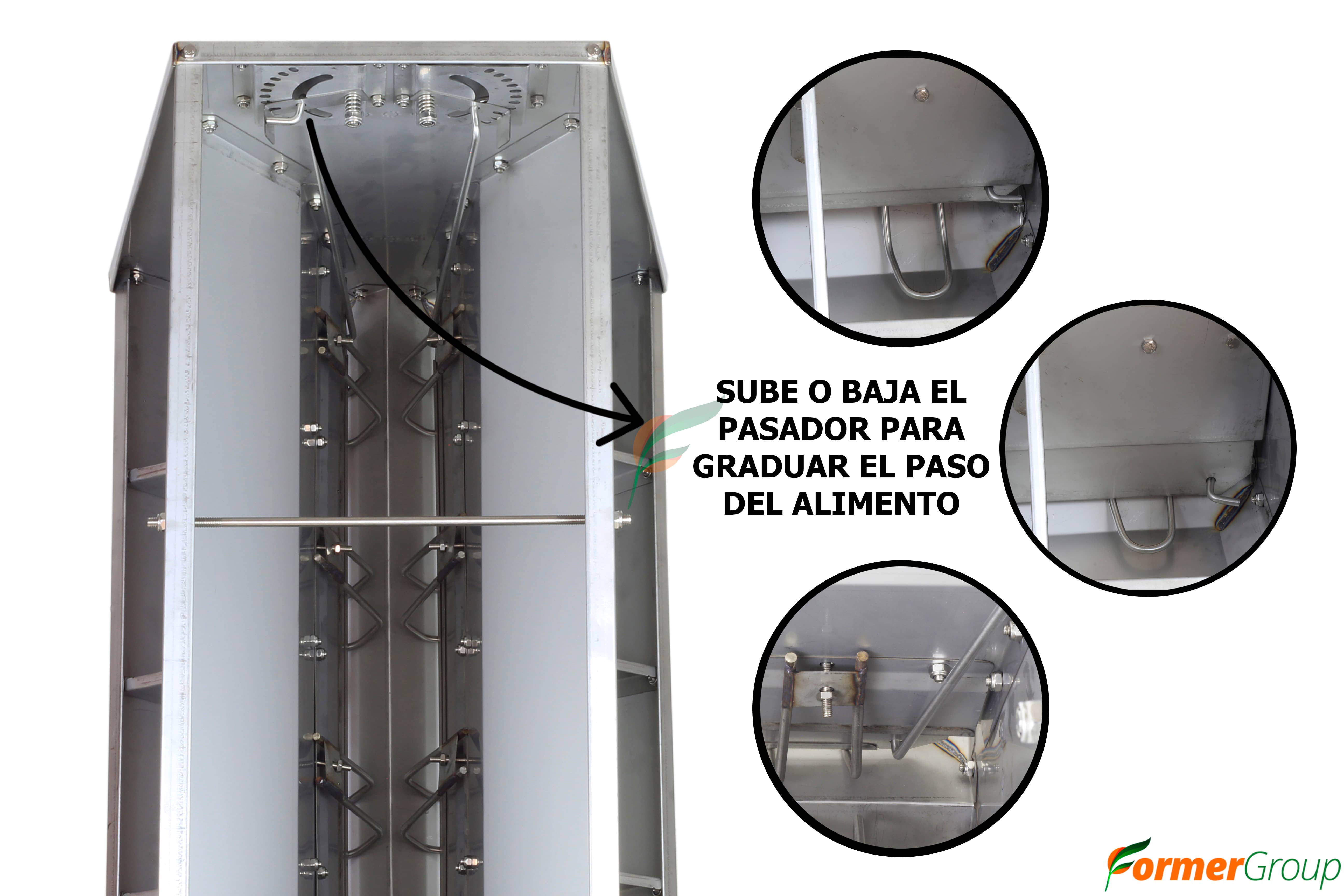 Comedero 12 puestos cerdos: manejo eficiente