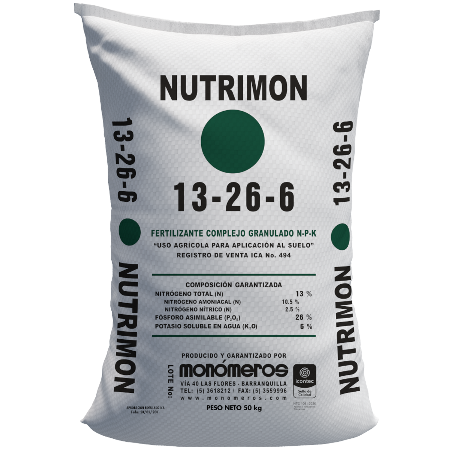 Fertilizante NUTRIMON 13-26-6 x 50kg