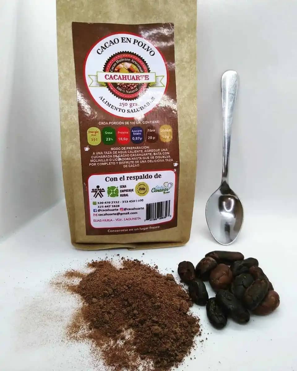 Chocolate de mesa en polvo 70% cacao 30% panela 250 gr