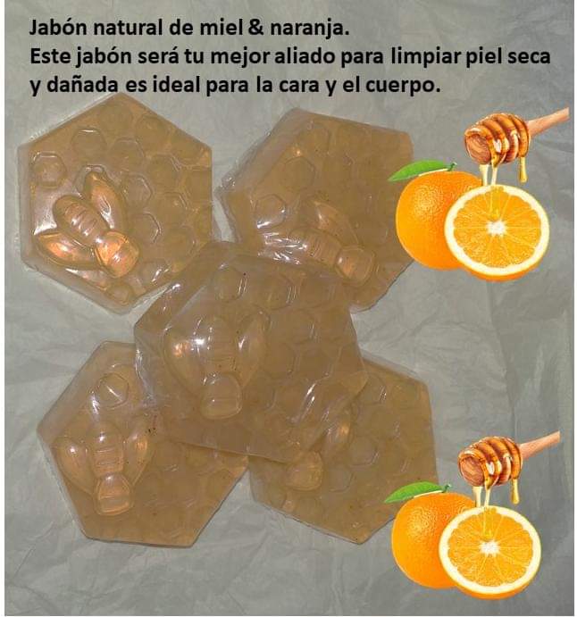 Jabón natural de Miel y Naranja