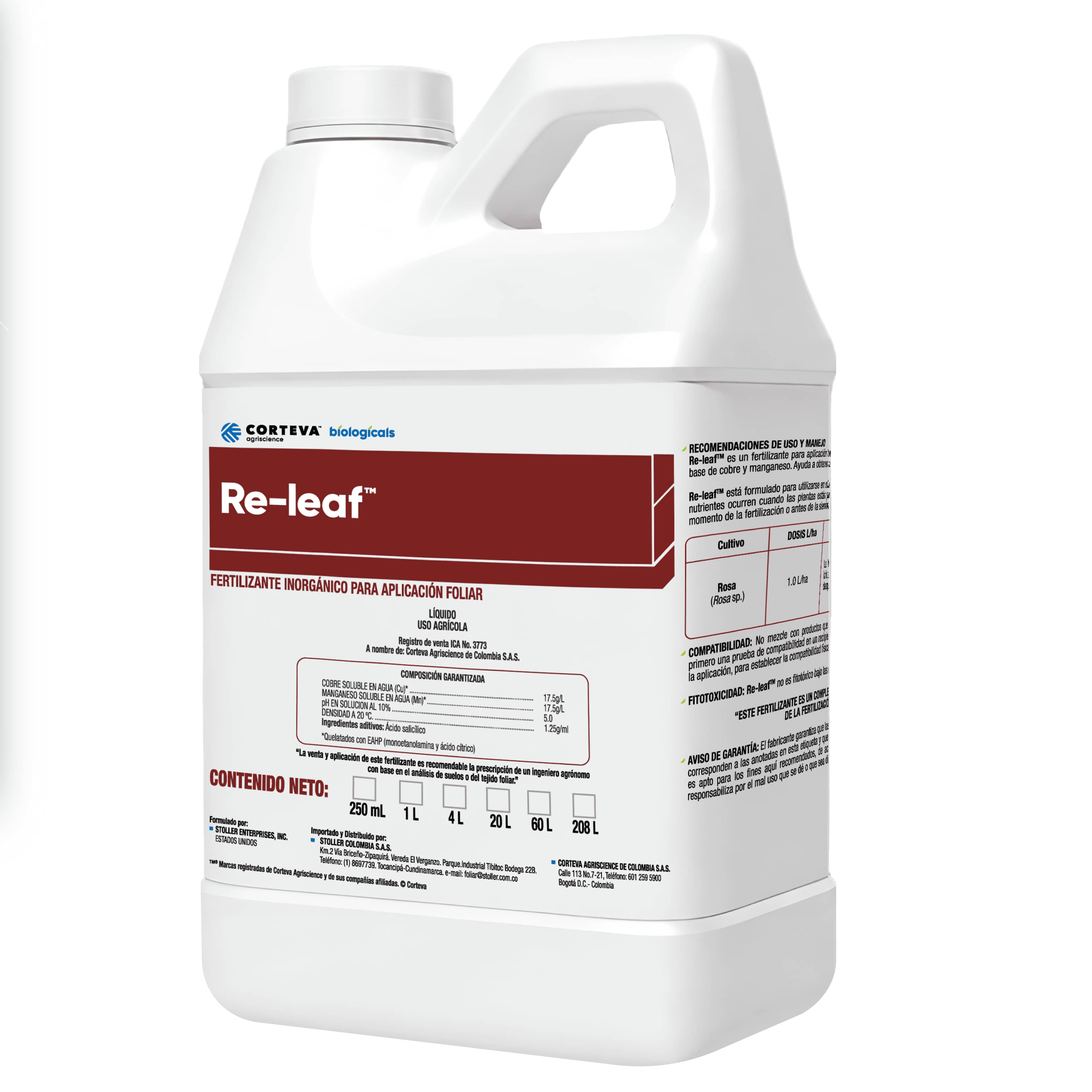 RE-LEAF 1LT Fertilizante foliar quelatado cobre y manganeso