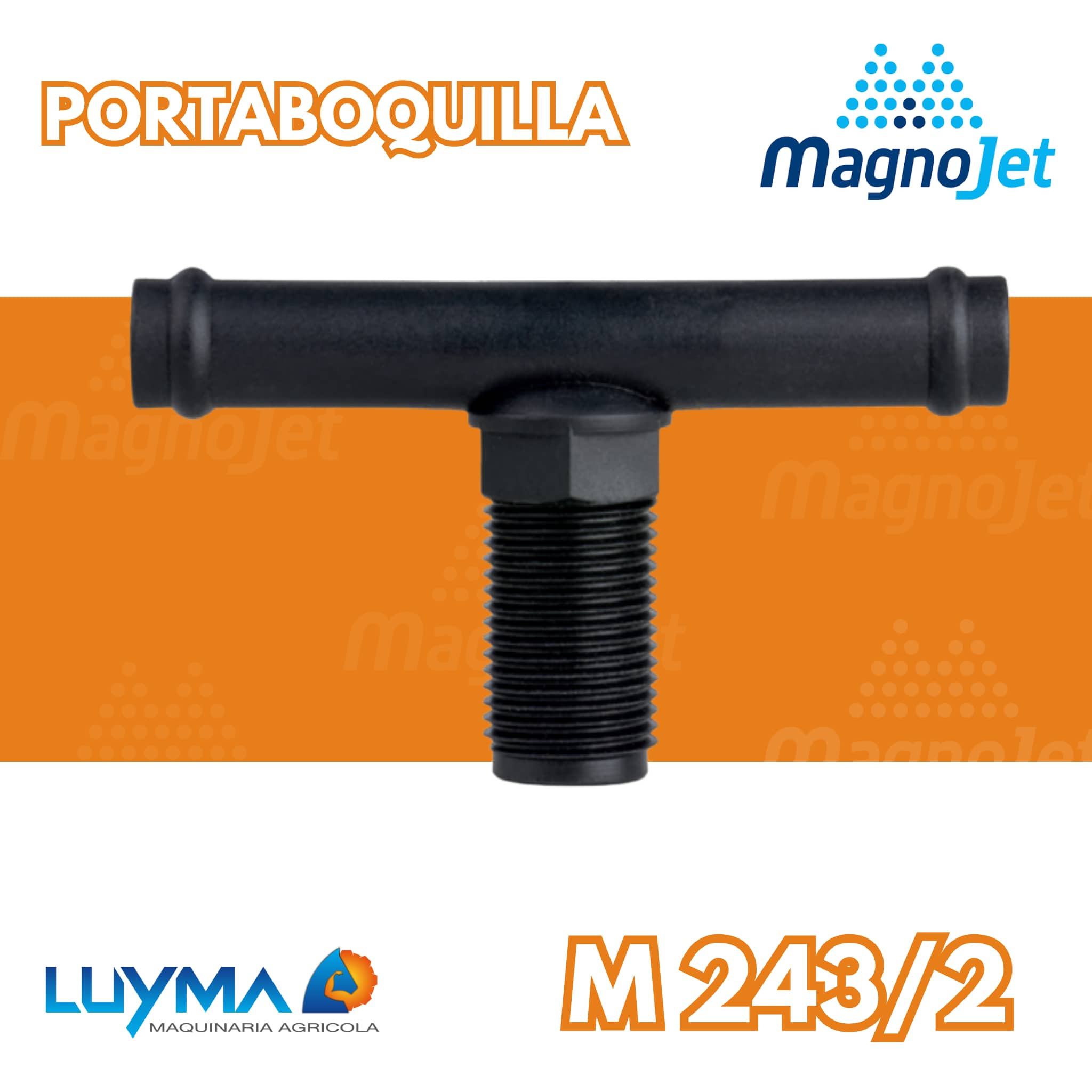 Portaboquilla “T” 1/2 Rosca Magnojet | Más Cobertura