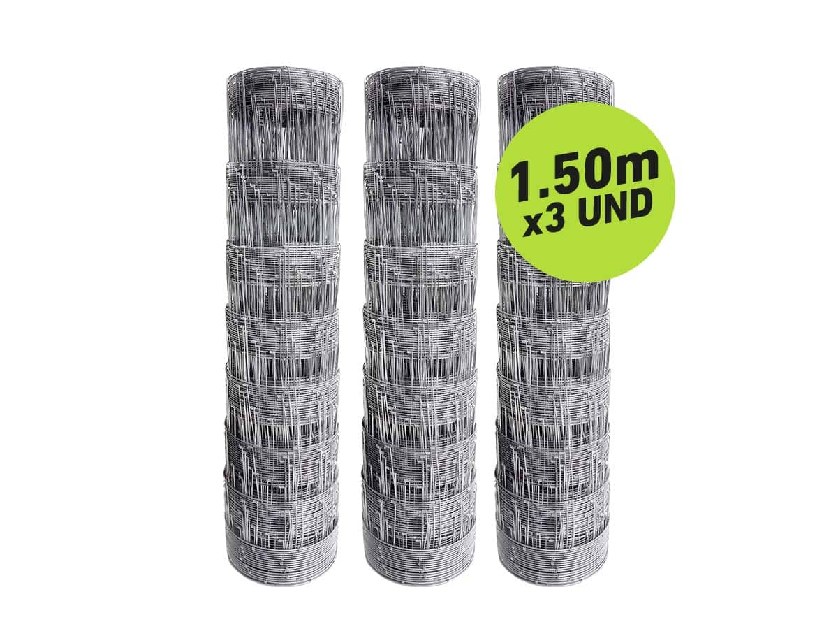 Malla Graduada 1.47m x 50m x 3 Und - Resistente y Segura para Cercas