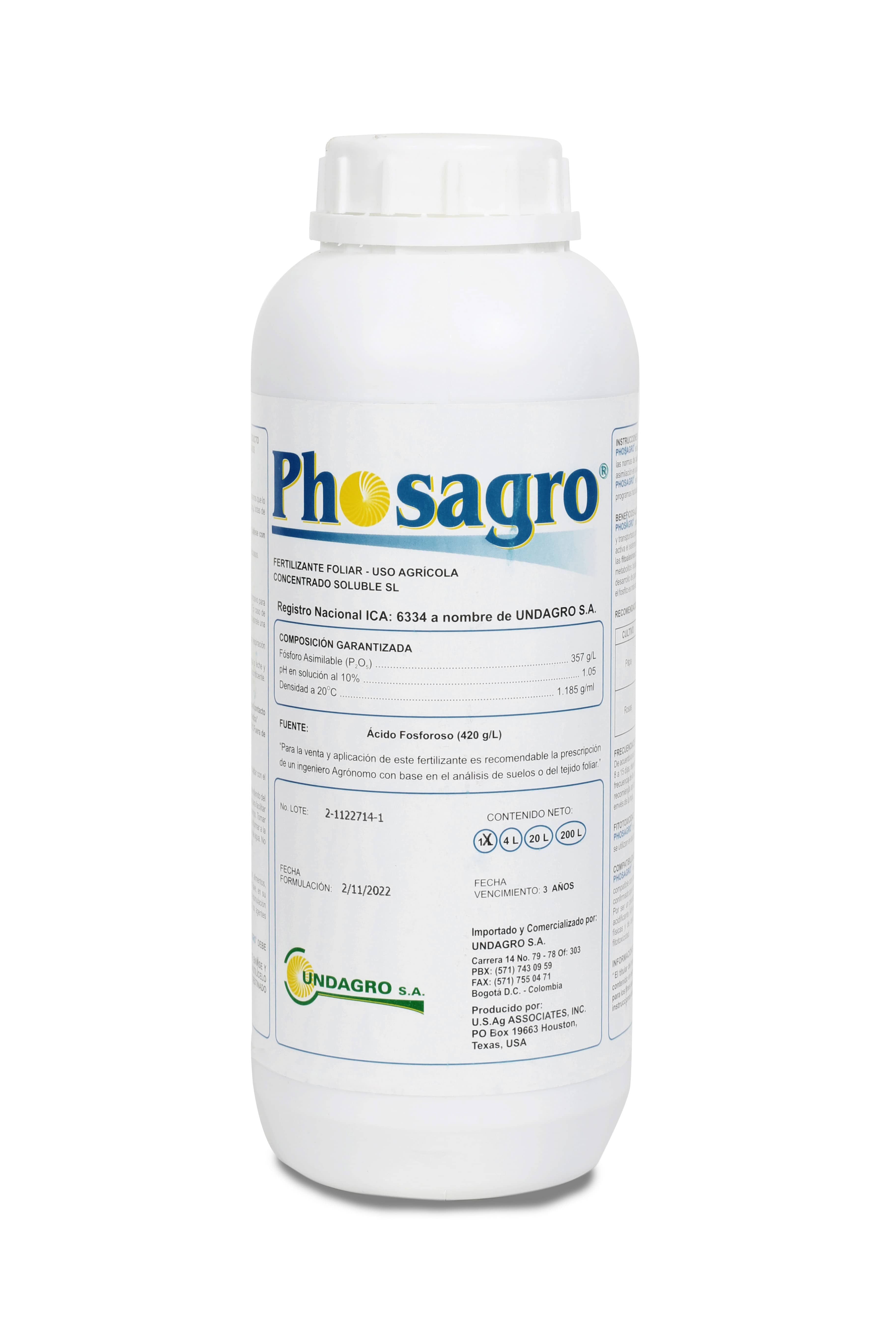 Fertilizante Foliar - efecto fungistático x 1 Lt PHOSAGRO