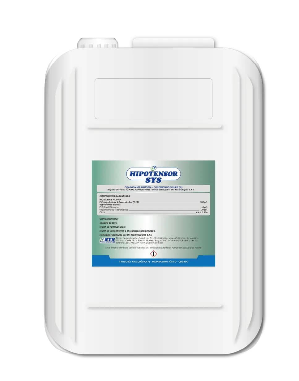 Hipotensor SYS 20L coadyuvante agrícola aspersión