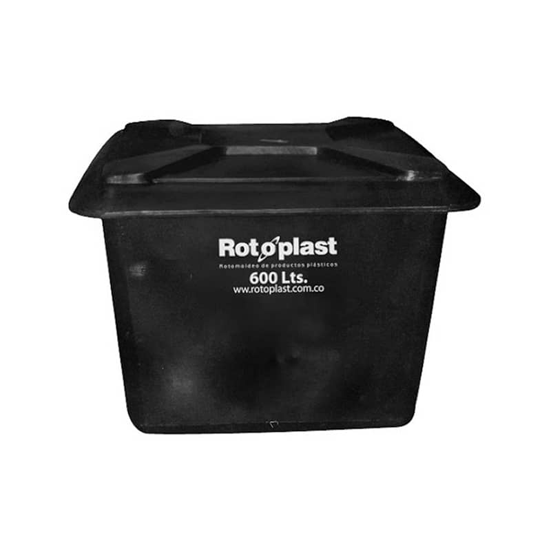 Tanque Cuadrado 600Lts Rotoplast Negro