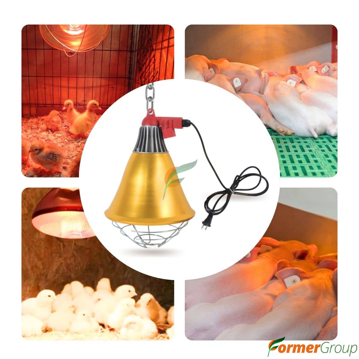 Lámpara infrarroja para lechones 220V