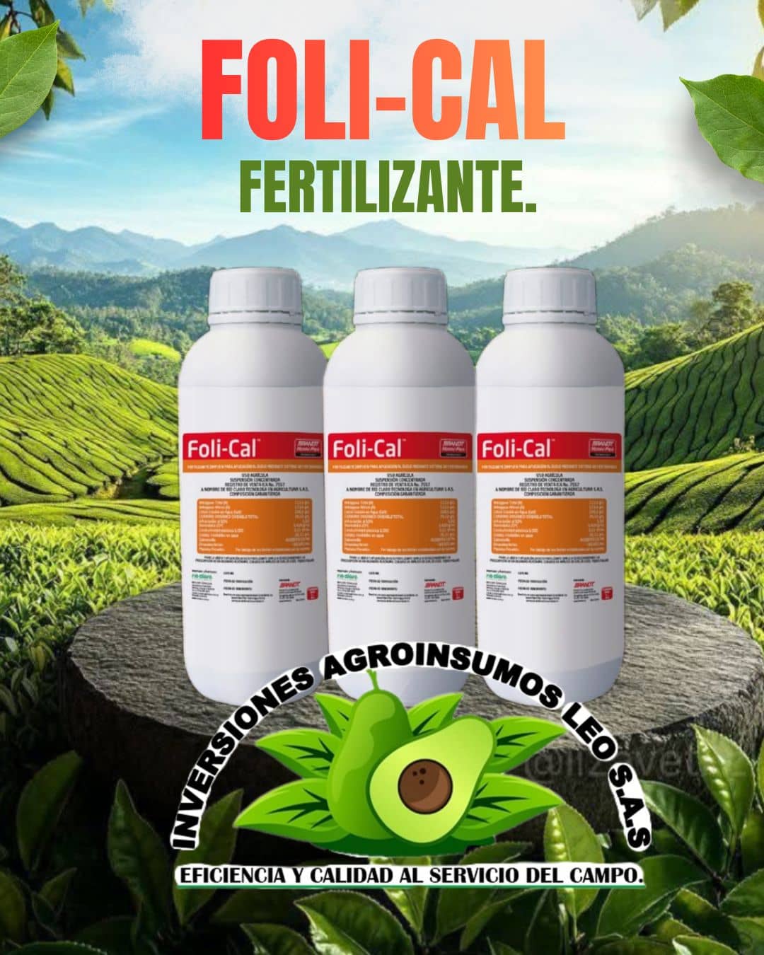 FOLI CAL Fertilizante Foliar con Calcio | Cultivos