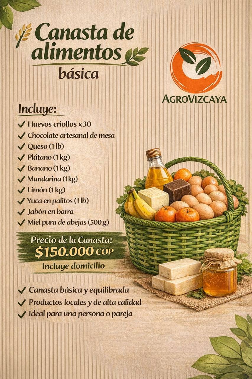 Canasta de Alimentos Básica | Agrovizcaya Orgánico