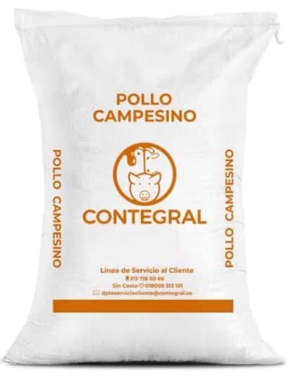 Alimento para aves Pollo Campesino Levante 20 x 1 kg - Contegral