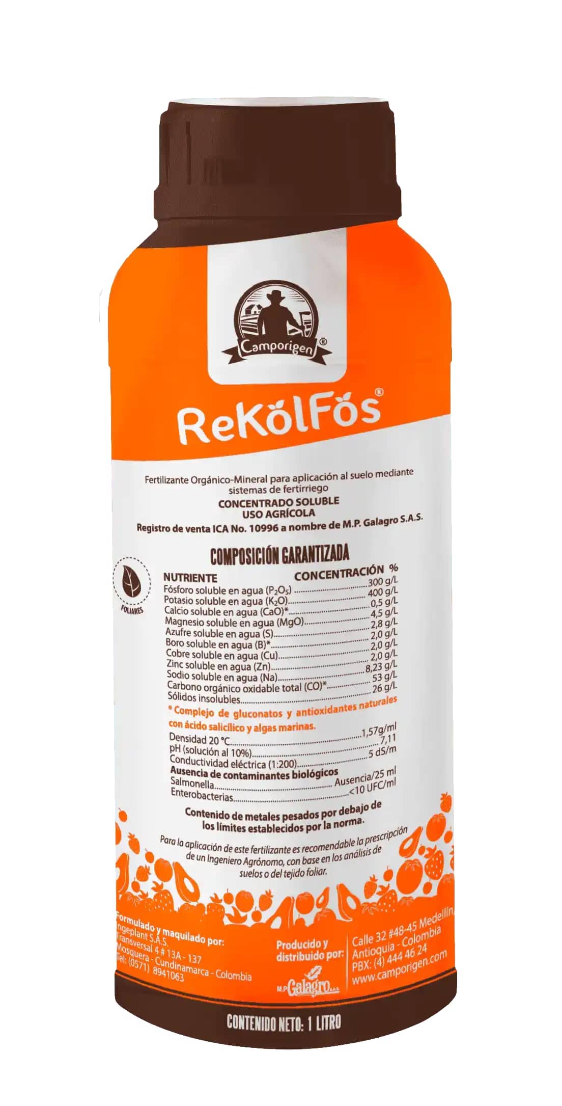 Fertilizante orgánico ReKolFos x 1 L Camporigen