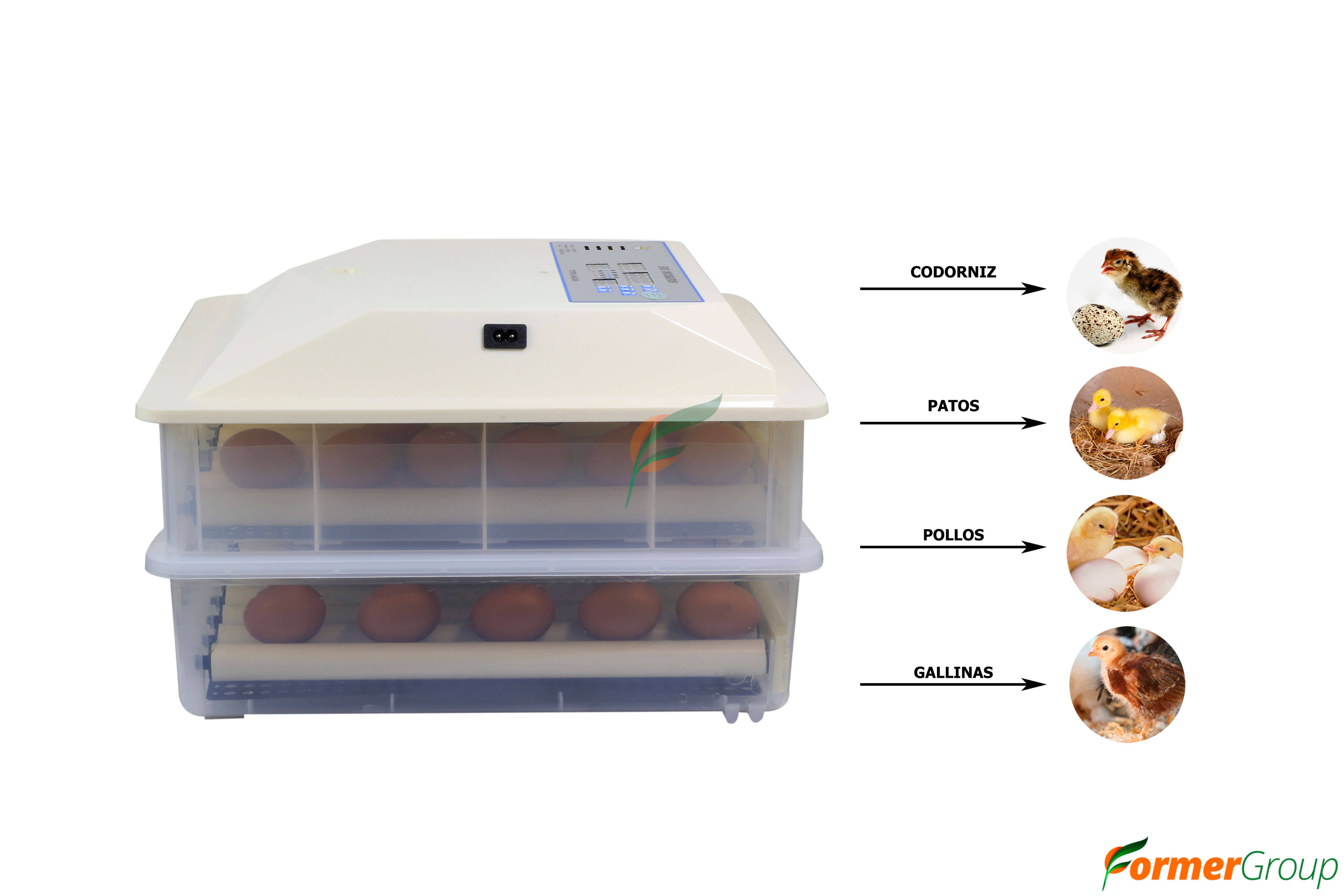 Incubadora automática 98 huevos | Volteo y control digital
