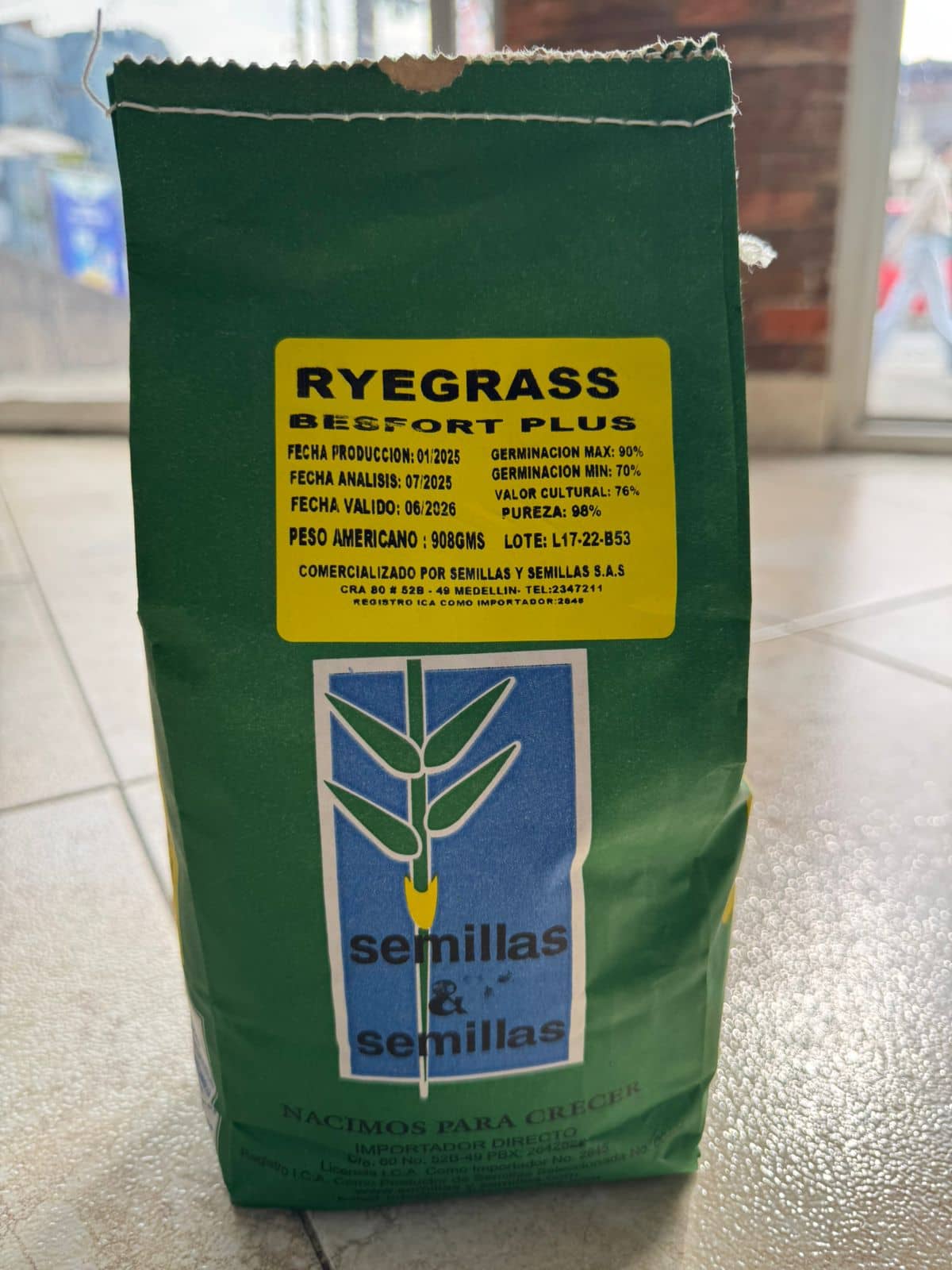 Ryegrass Bestfor Plus 1 kg – Forraje nutritivo y rápido