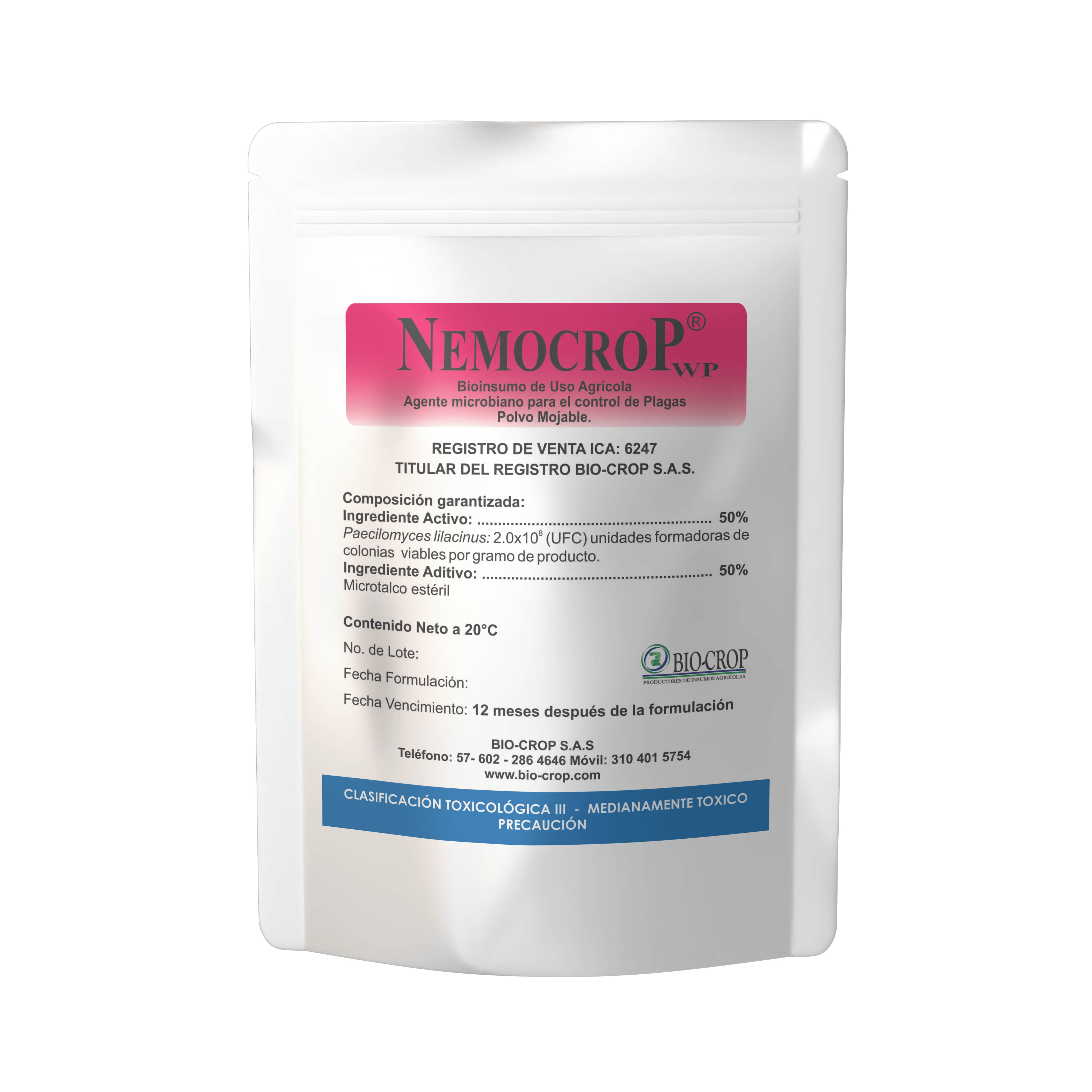 Nemocrop WP x 500 G | Bioinsecticida para Nematodos