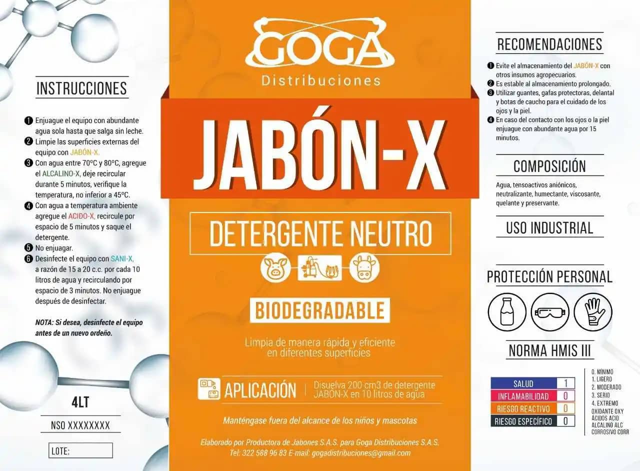 Desinfectantes / Detergentes / Aseo  Jabon-x neutro
