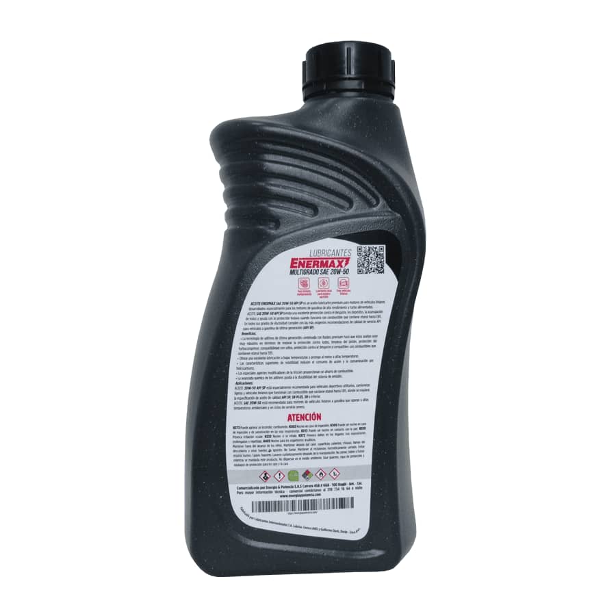 Aceite Enermax 20W50 máxima protección motor