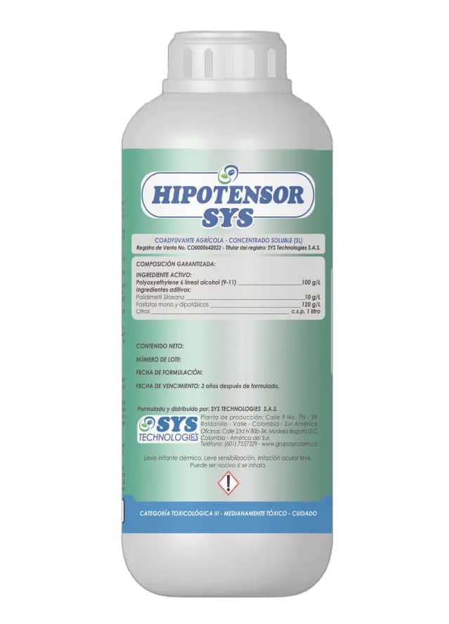 Hipotensor SYS 1L coadyuvante agrícola para aspersión