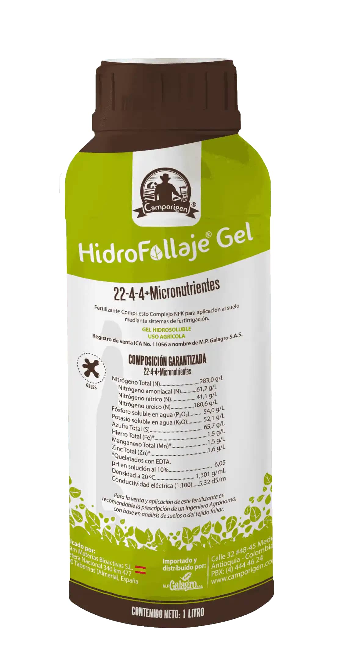 Fertilizante Líquido HidroFollaje Gel x 1 Lt