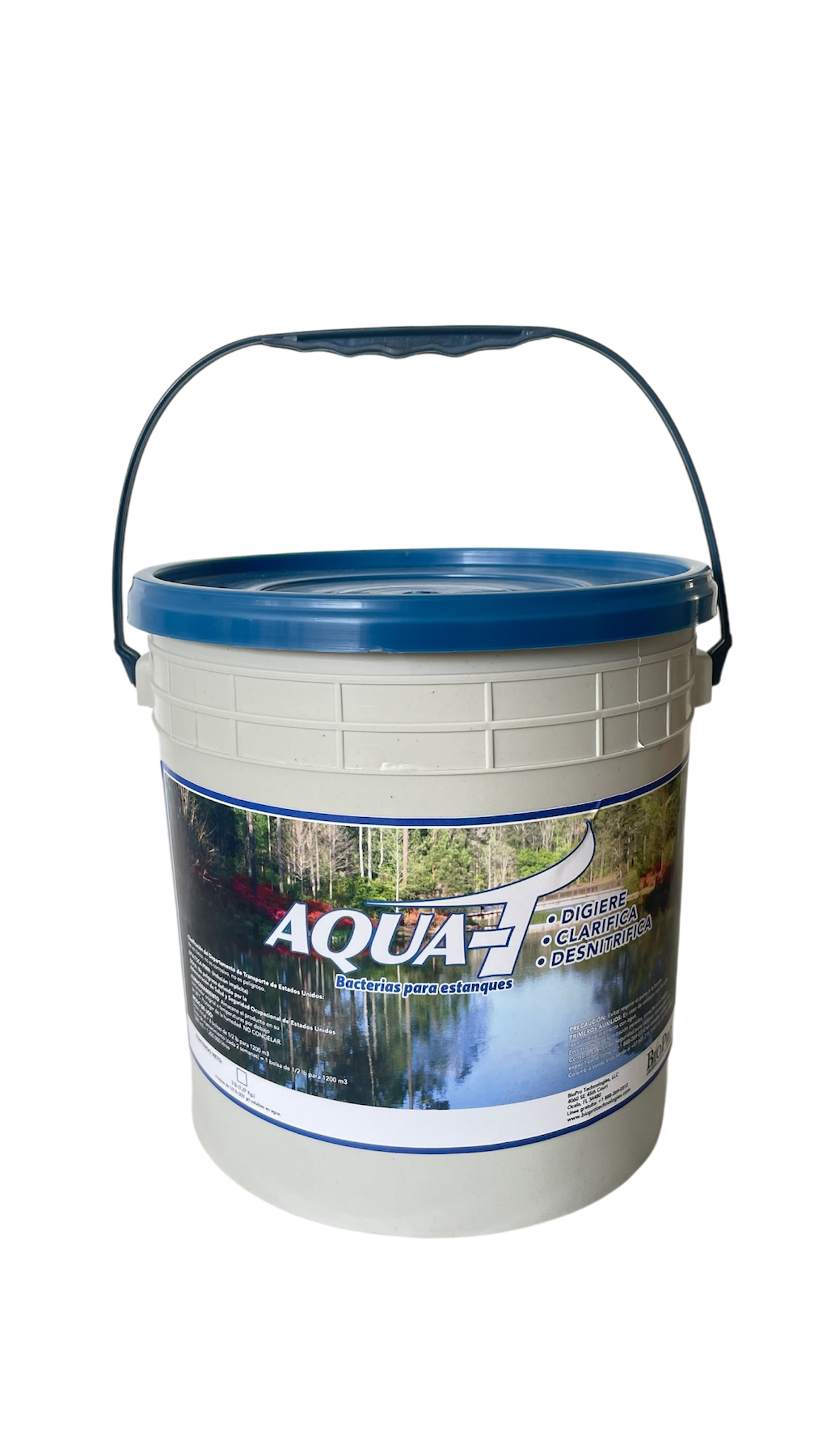 Aqua-T, Tratamiento biológico para estanques, lagos y lagunas. Cuñete x 6 bolsas (3 Libras)