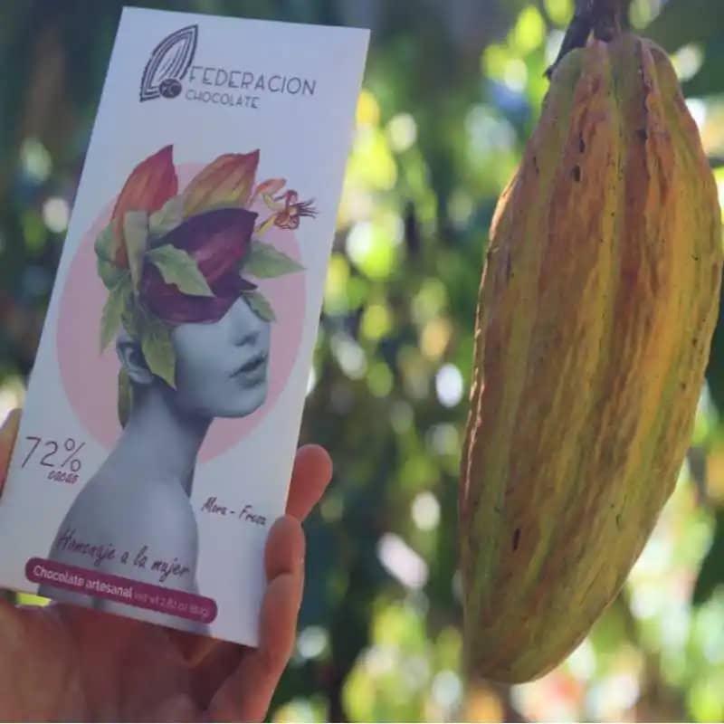 Barra de chocolate Homenaje a la mujer 72% cacao x 80gr