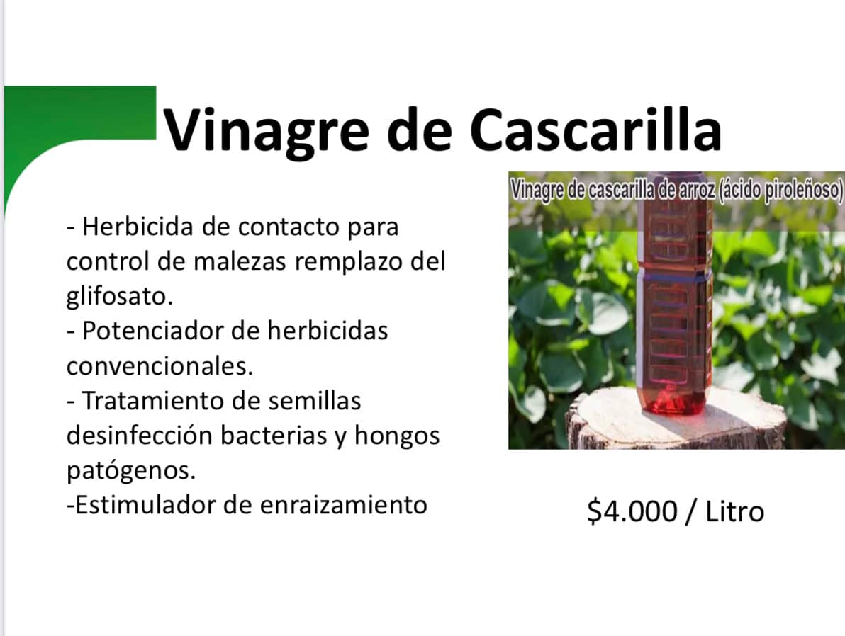 Herbicida Vinagre de Cascarilla de Arroz x 1 Lt