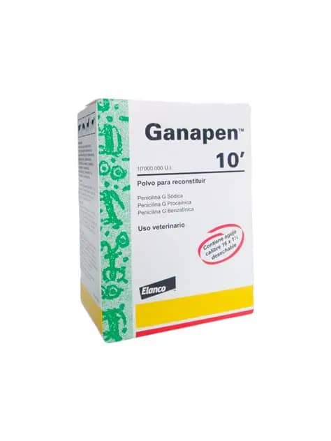 Ganapen 10M UI Elanco | Antibiótico inyectable de larga acción bovino