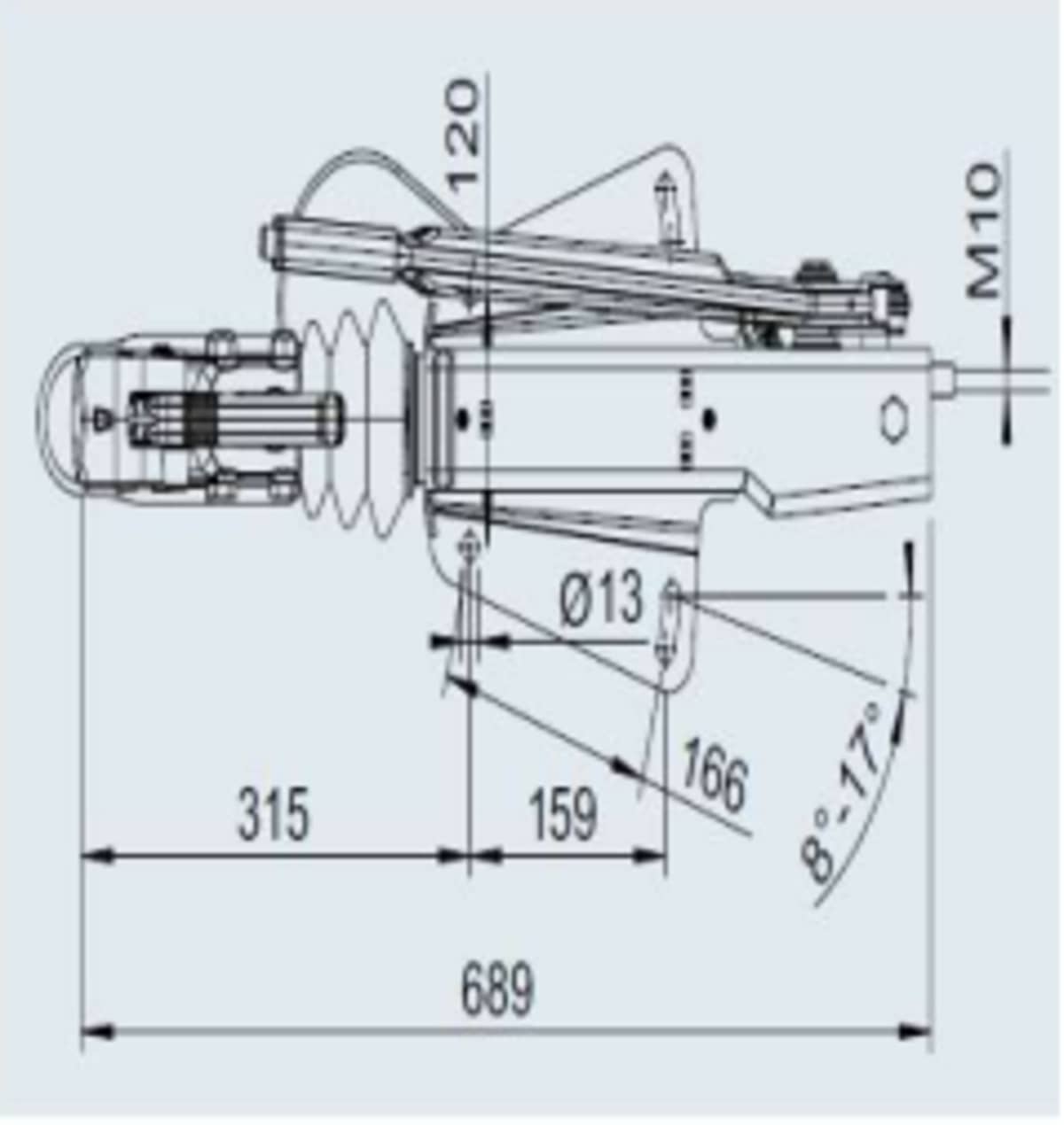 Enganche completo inercia 1500-2700 Kg Chasis en V