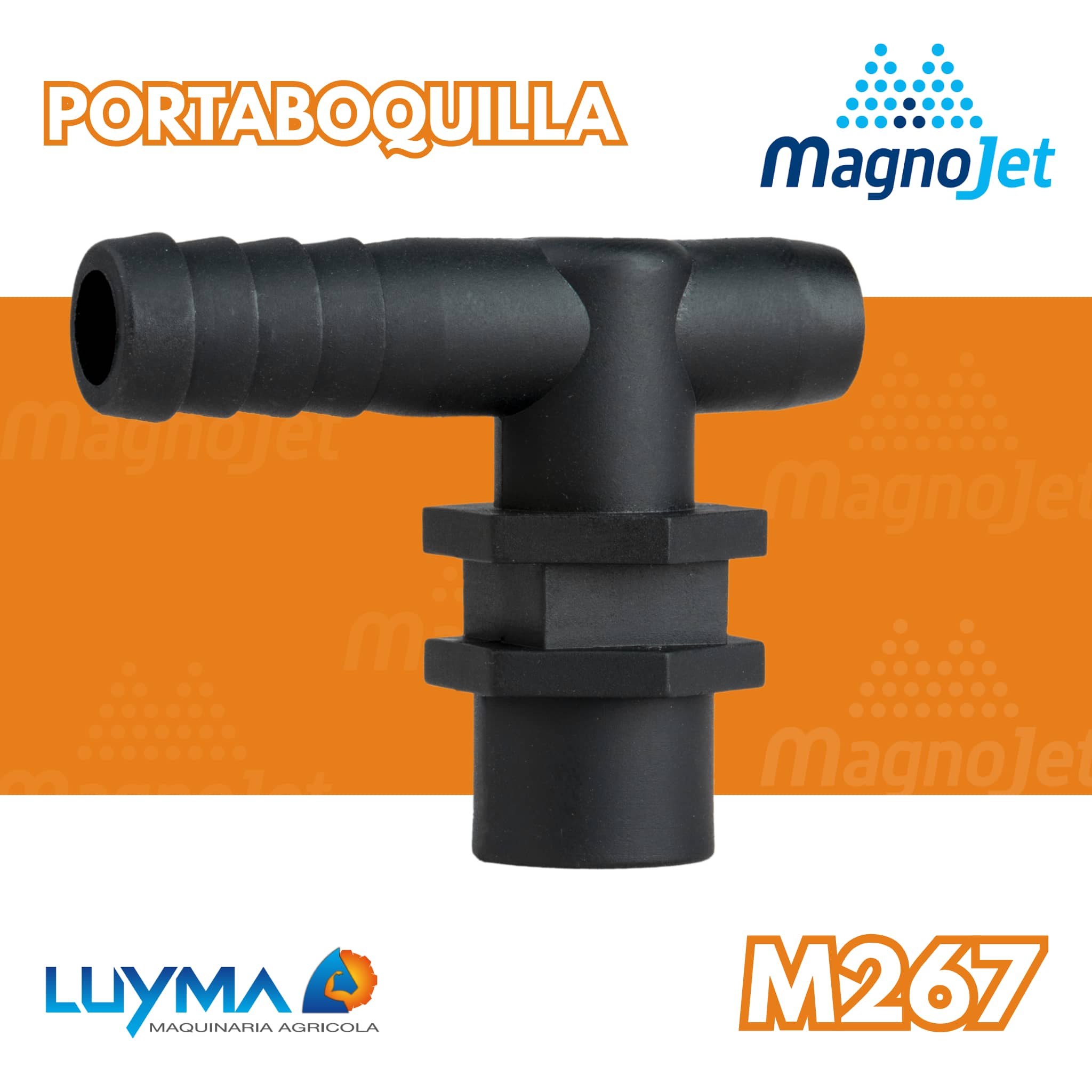 Conector en L Magnojet 1/2” Rosca 1/4” Fumigación