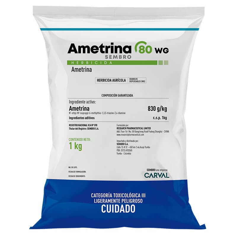 Herbicida sistémico Ametrina 80 WG X 25kg