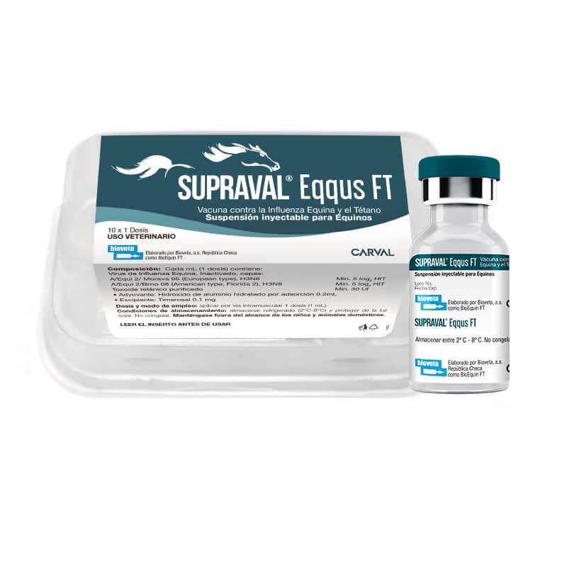 Vacuna Supraval Eqqus FT – Influenza Equina y Tétano para Caballos