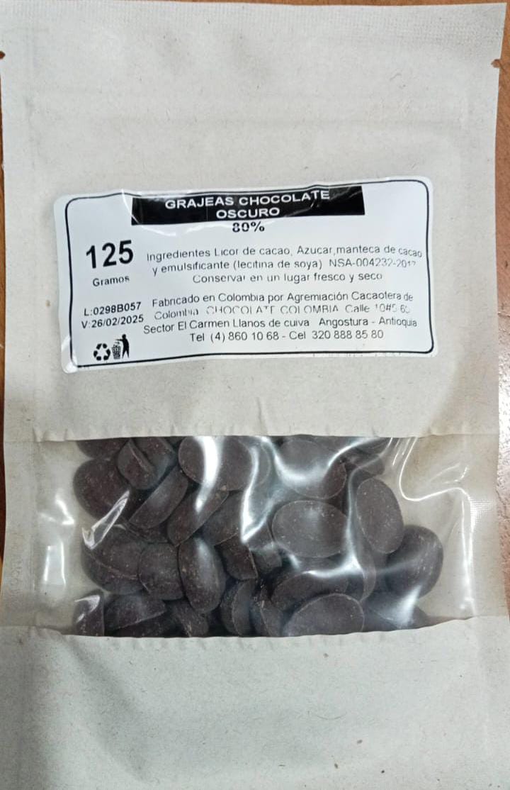 Grajeas Chocolate Oscuro x 150 gr