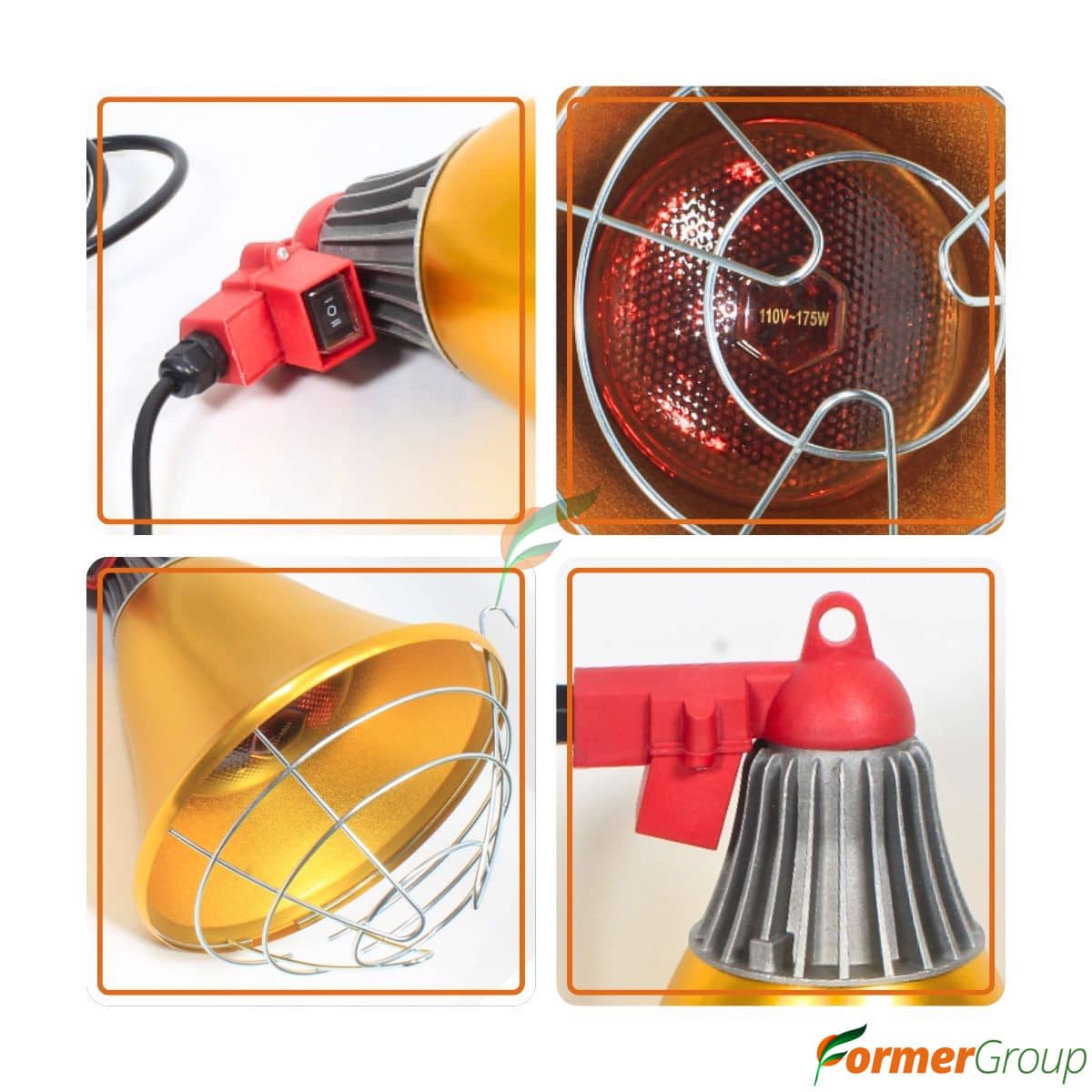 Lámpara infrarroja para lechones 110V