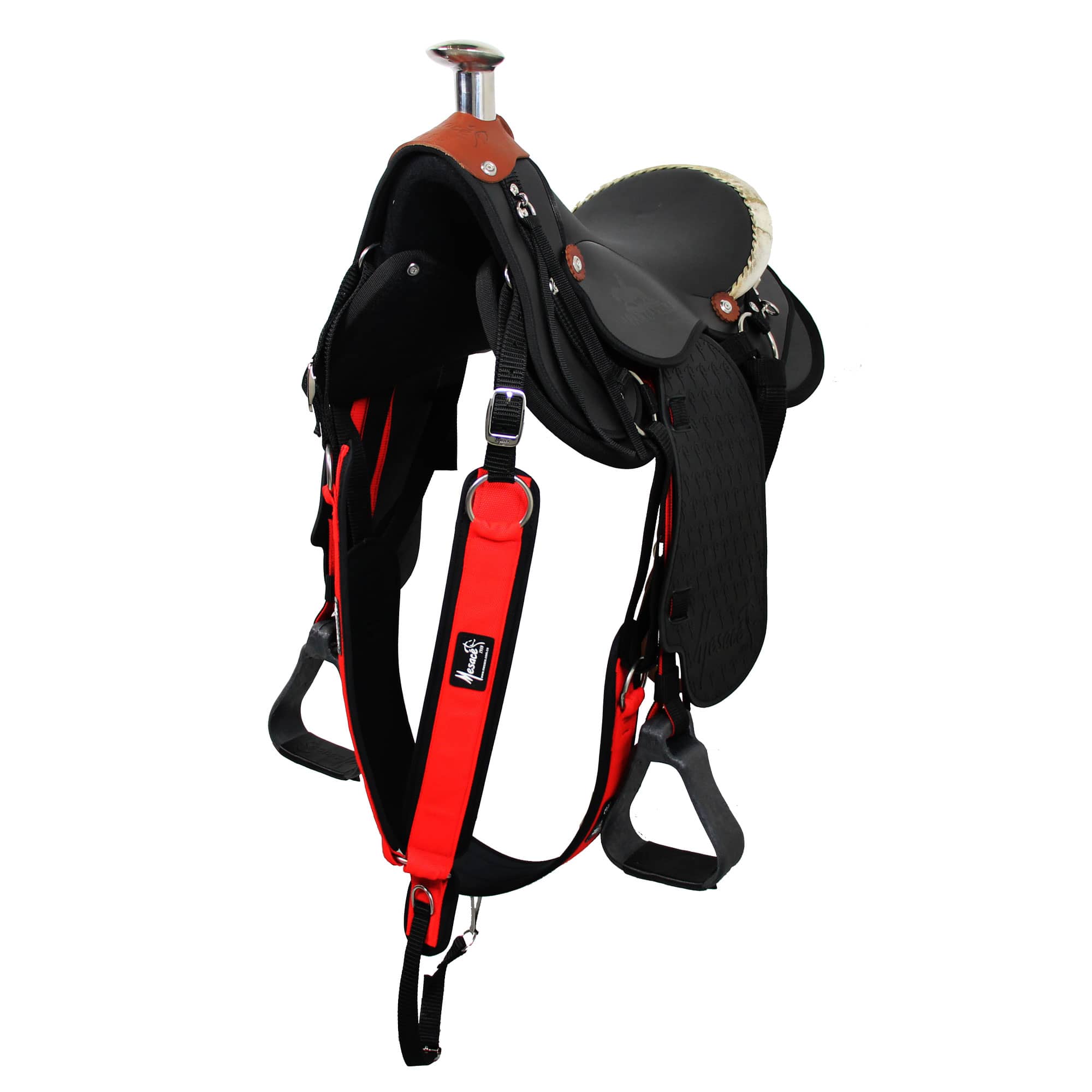 Silla Pantanera De Vaquería MESACÉ - Negra con Rojo