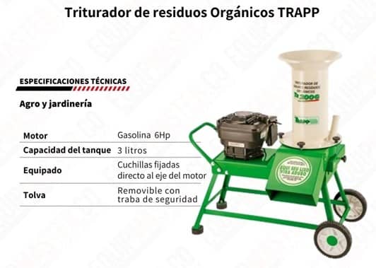 Triturador Orgánico JTR200G TRAPP Multifunción