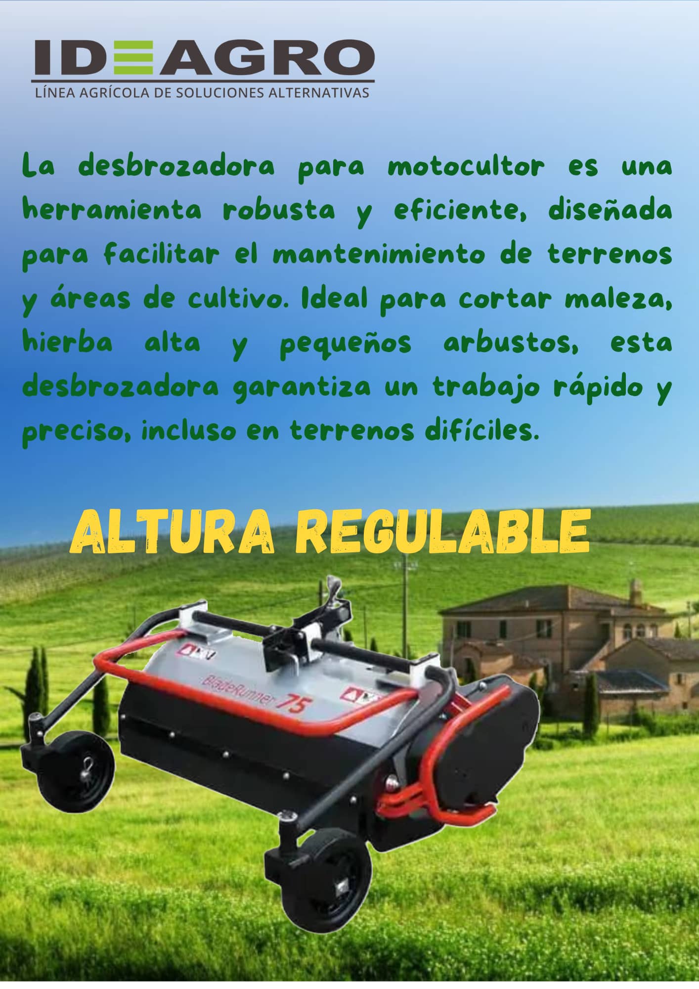 Desbrozadora Blanderunner de 60 cm - Motocultor