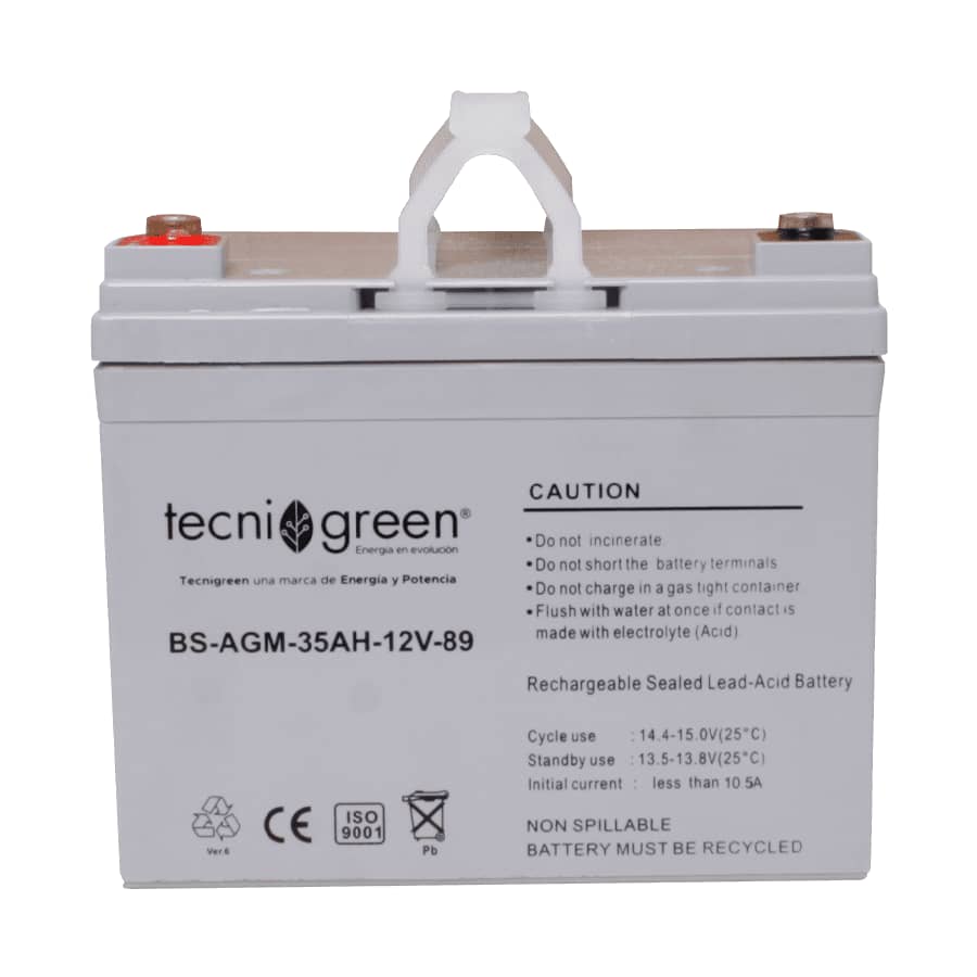 Batería Solar 12v 35ah AGM Recargable - Tecnigreen
