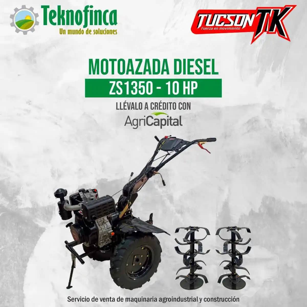 Motocultor Diesel 10 HP TUCSON TK