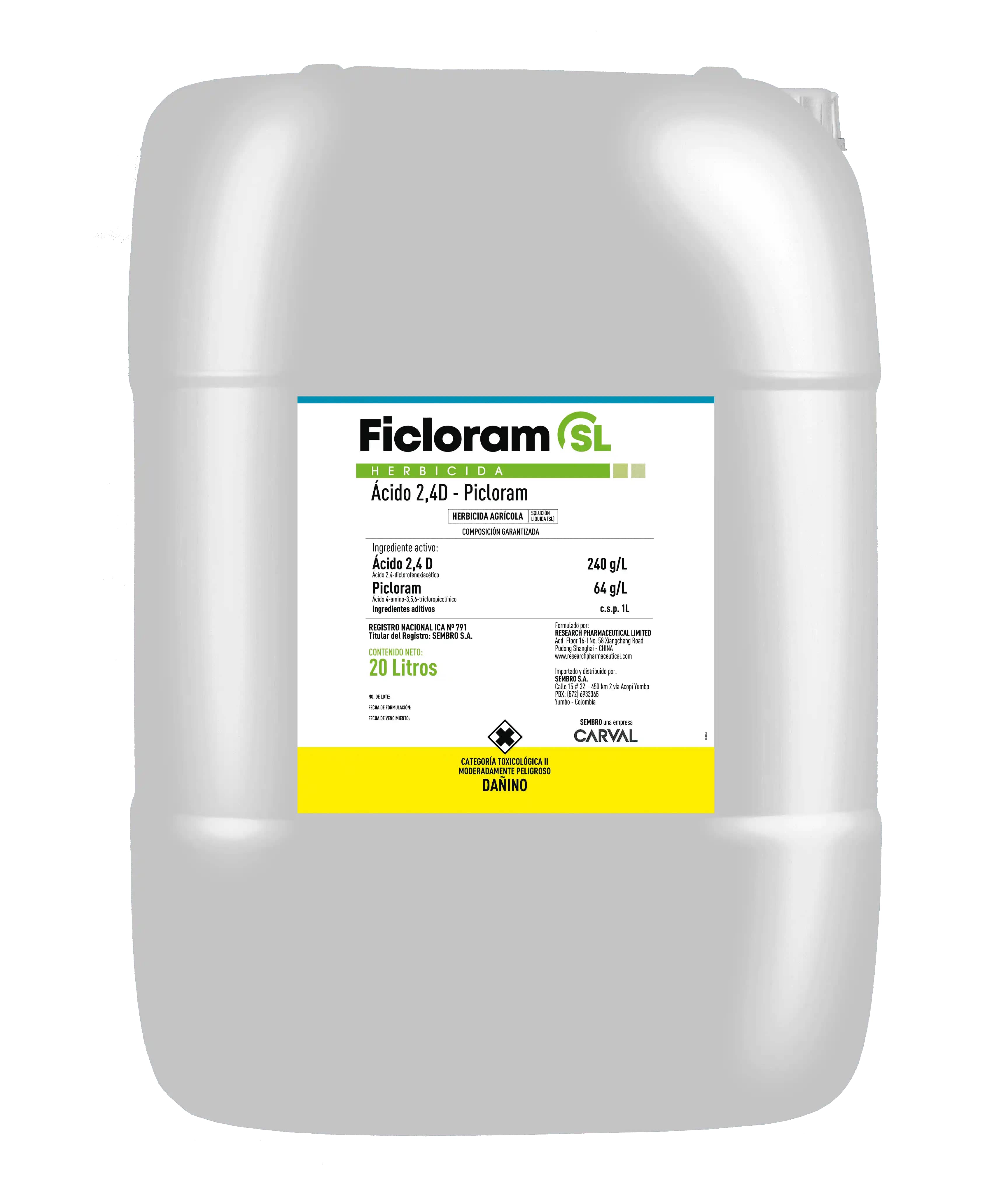 Herbicida sistémico Ficloram SL x 20 Litros