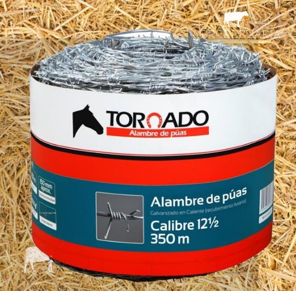 Alambre de púas Calibre 12.5 x 350 mts - Tornado