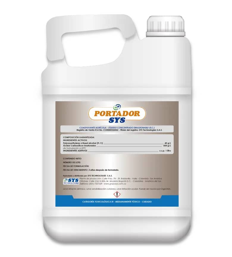 Portador SYS 4L coadyuvante agrícola eficiente